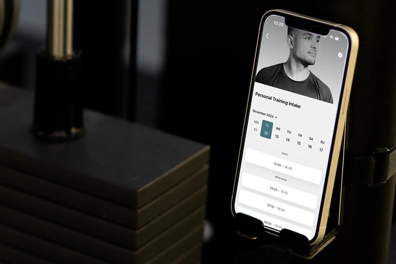 Clubsportive App interface showcasing Personal Training management features for scheduling and tracking sessions.